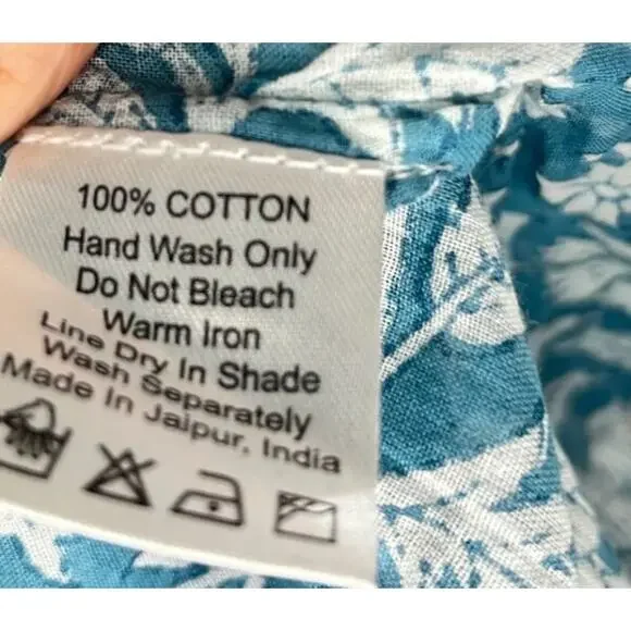 DAUGHTERS OF INDIA Sz M Medium Kyra Midi Dress Ocean Blue - Picture 4 of 14